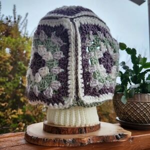 🩶 Crochet granny square handmade balaclava. NEW